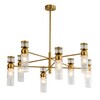 Миниатюра фото потолочная люстра на штанге lumion denver 8276/8 латунь | 220svet.ru