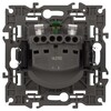 Миниатюра фото розетка эра elegance 14-2103-16 с заземлением 2p+e schuko со шторками с крышкой 16а-250в титан б0065811 | 220svet.ru