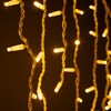 Миниатюра фото гирлянда бахрома 3,2 х 0,9 м желтая, 168 led, белый провод каучук, ip65 ltc ll168-8-2y | 220svet.ru