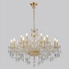 Миниатюра фото подвесная люстра crystal lux monica sp10+5 gold | 220svet.ru