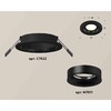 Миниатюра фото комплект встраиваемого светильника ambrella light techno spot xc7622002 sbk/pbk черный песок/черный полированный (c7622, n7011) | 220svet.ru