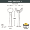 Миниатюра фото садовый светильник-столбик наклонный fumagalli gabri remi/lucia 2l 1r3.613.x20.lye27 | 220svet.ru