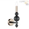 Миниатюра фото бра lumion nana 8106/1w черный/золото | 220svet.ru