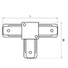 Миниатюра фото коннектор трековый однофазный t-образный белый lightstar barra 502136 | 220svet.ru
